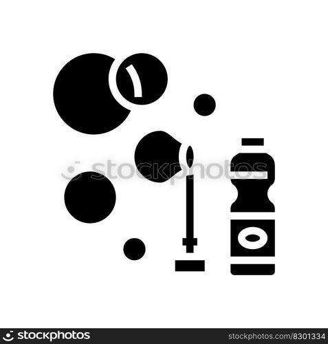 bubble child fun glyph icon vector. bubble child fun sign. isolated symbol illustration. bubble child fun glyph icon vector illustration