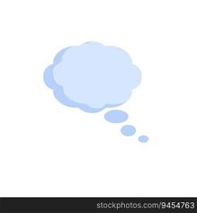 Bubble cloud thinking. Comic book icon of conversation and thoughts. Blue flat cartoon illustration. Bubble cloud thinking. Comic book icon
