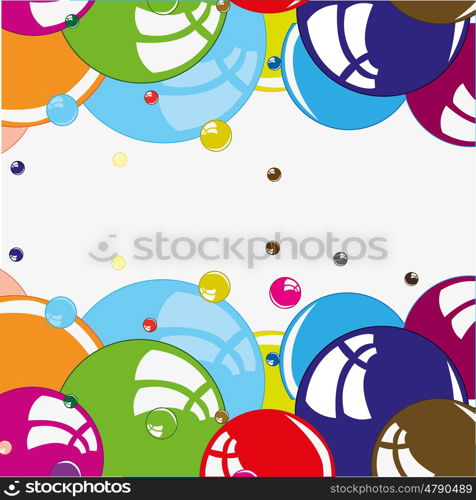 bubble Colour background. Varicoloured bubble on white background is insulated