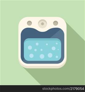 Bubble foot bath icon flat vector. Feet spa. Water massage. Bubble foot bath icon flat vector. Feet spa