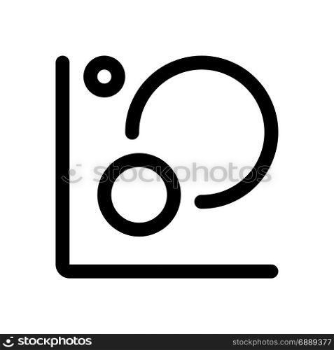 bubble graph, icon on isolated background