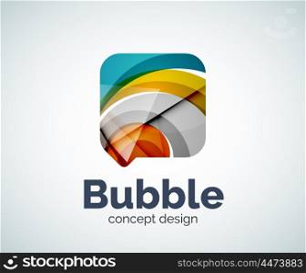 Bubble logo template. Bubble logo template created with abstract geometric overlapping elements