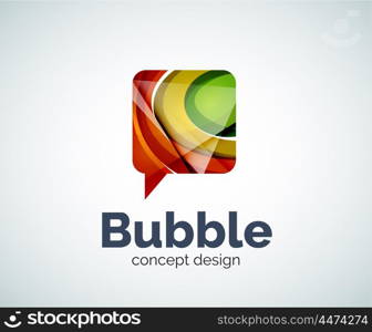 Bubble logo template. Bubble logo template created with abstract geometric overlapping elements