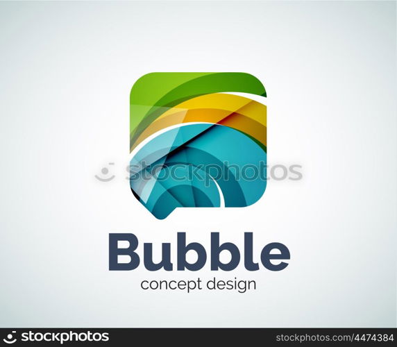 Bubble logo template. Bubble logo template created with abstract geometric overlapping elements