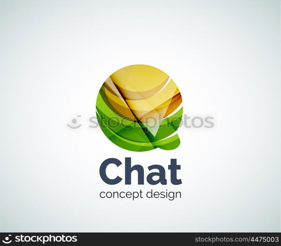 Bubble logo template. Bubble logo template created with abstract geometric overlapping elements