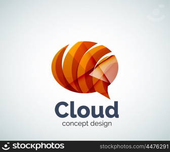 Bubble logo template. Bubble logo template created with abstract geometric overlapping elements