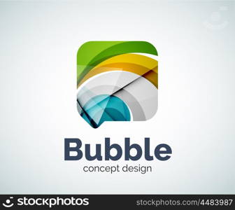 Bubble logo template. Bubble logo template created with abstract geometric overlapping elements