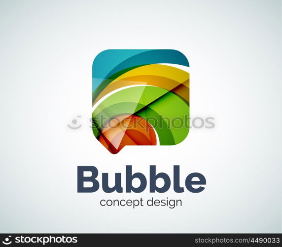 Bubble logo template. Bubble logo template created with abstract geometric overlapping elements