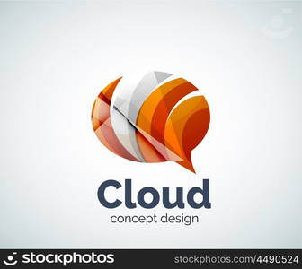 Bubble logo template. Bubble logo template created with abstract geometric overlapping elements