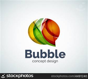Bubble logo template. Bubble logo template created with abstract geometric overlapping elements