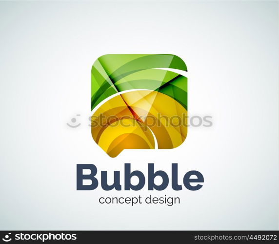 Bubble logo template. Bubble logo template created with abstract geometric overlapping elements