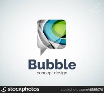 Bubble logo template. Bubble logo template created with abstract geometric overlapping elements