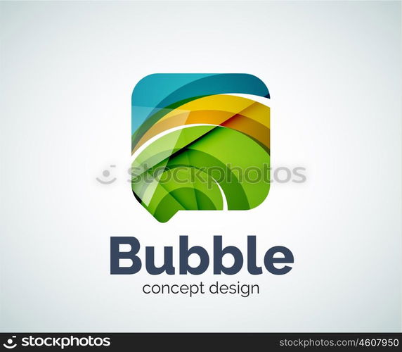 Bubble logo template. Bubble logo template created with abstract geometric overlapping elements