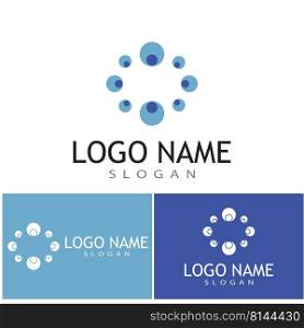 Bubble logo template vector icon illustration