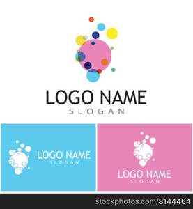 Bubble logo template vector icon illustration