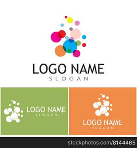 Bubble logo template vector icon illustration