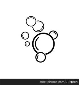 Bubble logo template vector icon illustration design