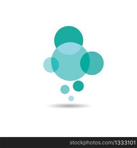 Bubble logo vector icon illustration