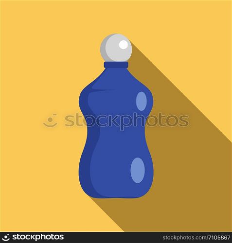 Bubble shampoo bottle icon. Flat illustration of bubble shampoo bottle vector icon for web design. Bubble shampoo bottle icon, flat style
