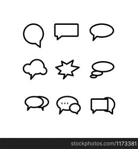Bubble speech icon design template