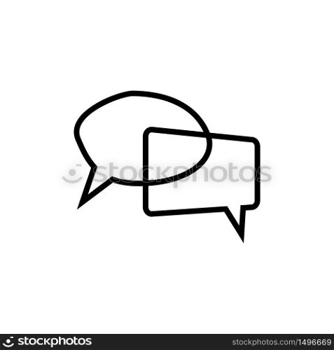 Bubble speech icon trendy flat design
