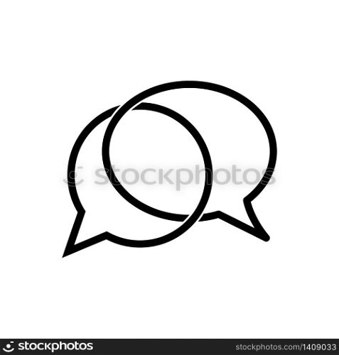 Bubble speech icon vector logo