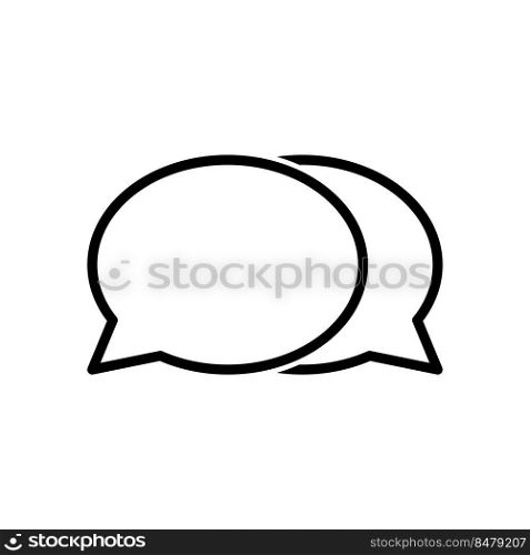 Bubble speech icon vector logo design template flat style