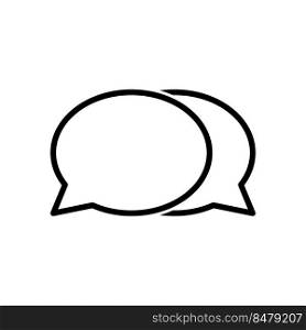 Bubble speech icon vector logo design template flat style