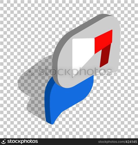 Bubble speech isometric icon 3d on a transparent background vector illustration. Bubble speech isometric icon