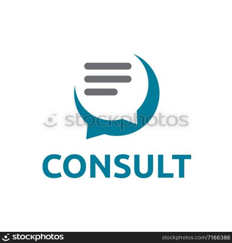 Bubble speech logo design concept related to consultant or translator