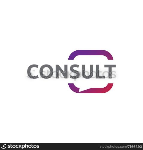 Bubble speech logo design concept related to consultant or translator