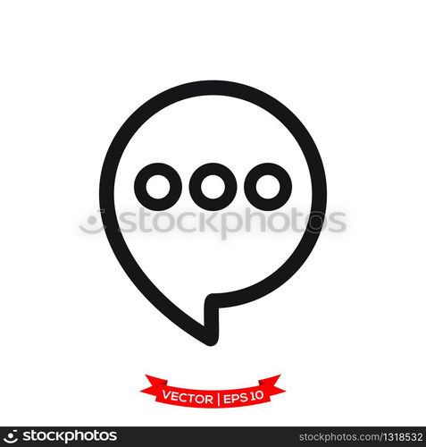 bubble speech vector icon in trendy flat design