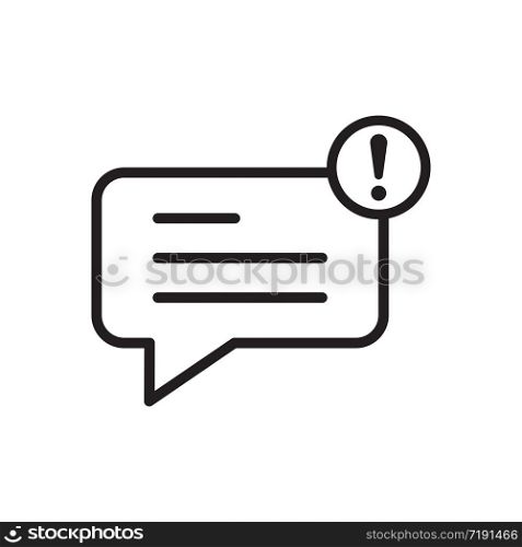bubble speech vector icon in trendy flat design
