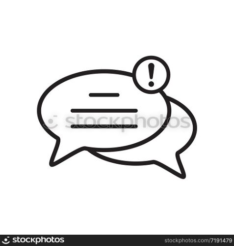 bubble speech vector icon in trendy flat design