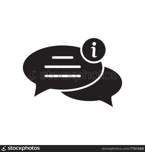 bubble speech vector icon in trendy flat design