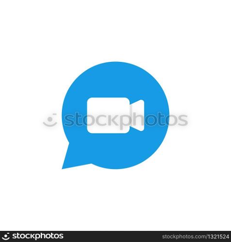 Bubble with camera icon in flat style. Isollated vector illustration. Bubble with camera icon in flat style. Isollated vector