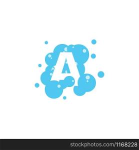 Bubble with initial letter a graphic design template