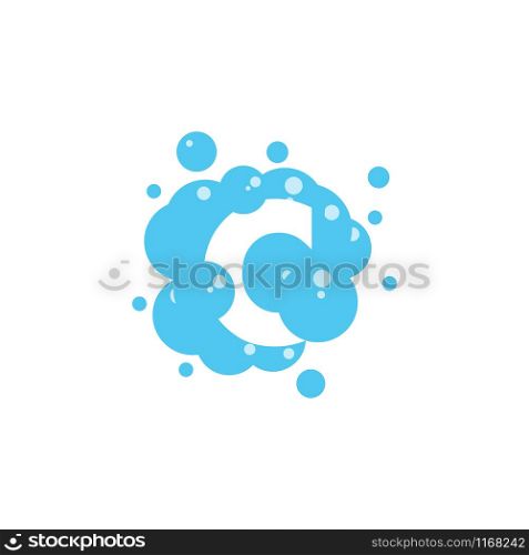 Bubble with initial letter c graphic design template