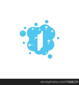 Bubble with initial letter i graphic design template