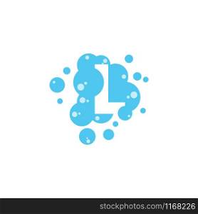 Bubble with initial letter l graphic design template