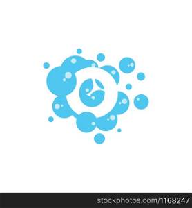 Bubble with initial letter o graphic design template