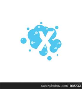 Bubble with initial letter x graphic design template