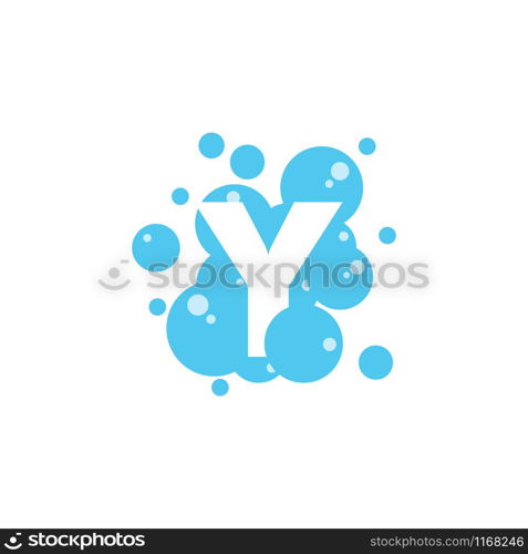 Bubble with initial letter y graphic design template