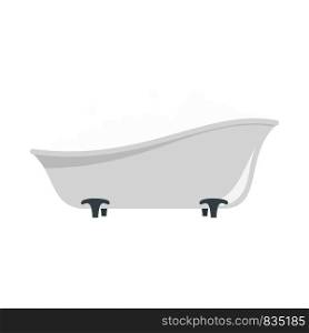 Bubblebath in bathtube icon. Flat illustration of bubblebath in bathtube vector icon for web isolated on white. Bubblebath in bathtube icon, flat style