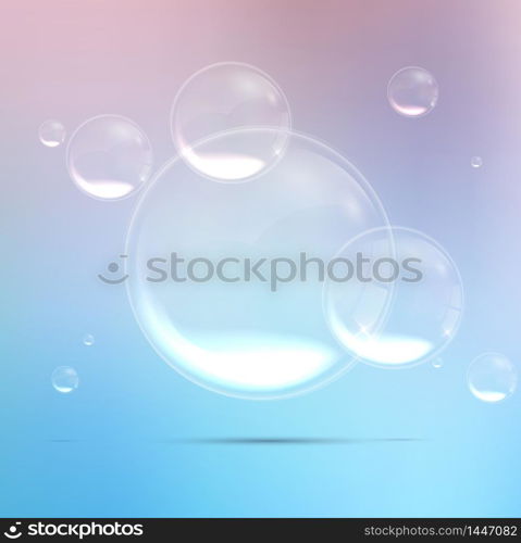 Bubbles background in the water. Vector