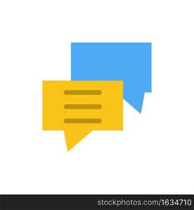 Bubbles, Chat, Customer, Discuss, Group  Flat Color Icon. Vector icon banner Template
