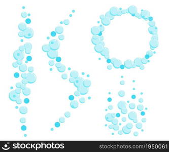 Bubbles of fizzy drink, air or soap. Vertical streams of water. Cartoon vector illustration. Bubbles of fizzy drink, air or soap. Vertical streams of water. Cartoon vector illustration.