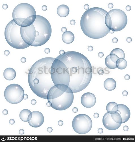 bubbles on a white background, Vector illustration. bubbles on a white background