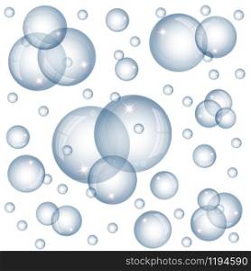 bubbles on a white background, Vector illustration. bubbles on a white background