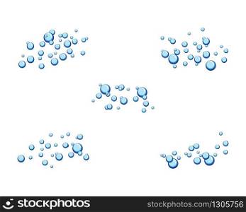 Bubbles water vector icon illustration